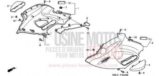 CARENAGE MILIEU NT650VW de 1998